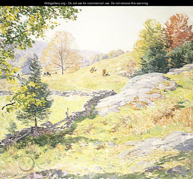 Hillside Pastures September 1922 - Willard Leroy Metcalf