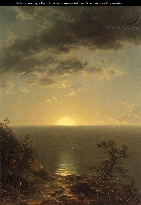 Moonrise on the Coast 1863 - John William Casilear