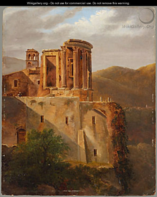 View of the Temple of Vesta at Tivoli - Lancelot Theodore Turpin de Crisse