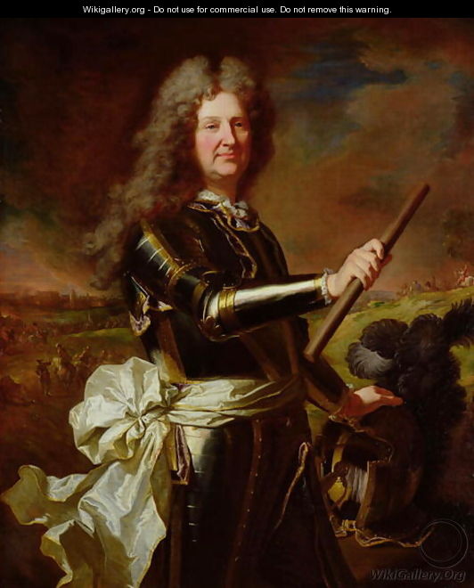 Portrait of Charles Auguste de Matignon Comte de Gace Marechal de France - Hyacinthe Rigaud