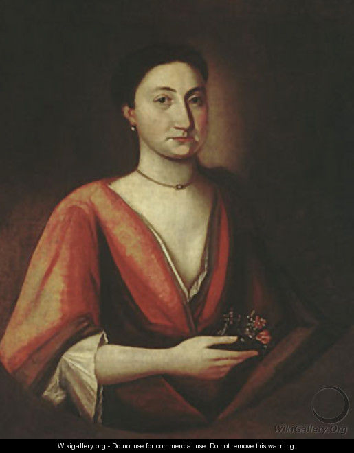 Portrait of a Lady (possibly Hannah Stillman) 1720 - Anonymous Artist