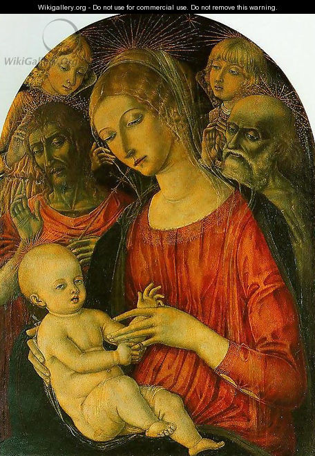 Madonna and Child with Angels and Saints - Matteo Di Giovanni