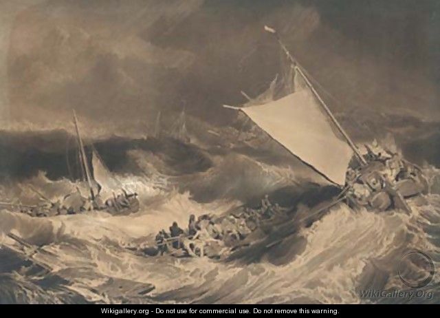 A shipwreck, by C. Turner - Joseph Mallord William Turner