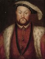 Portrait of Henry VIII (1491-1547), half-length, with a jewelled tunic and chain - Hans, the Younger Holbein