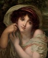 Portrait of a young lady, bust-length - (after) Jean Baptiste Greuze