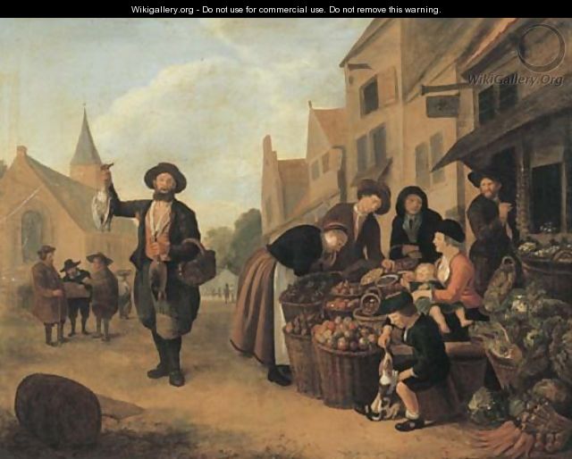 A vegetable market - (after) Jan Victors