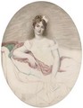 Princess Borghese, half-length, seated - Jacques-Jean- Baptiste Augustin
