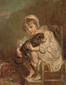 A young girl with a dog - Jean Baptiste Greuze
