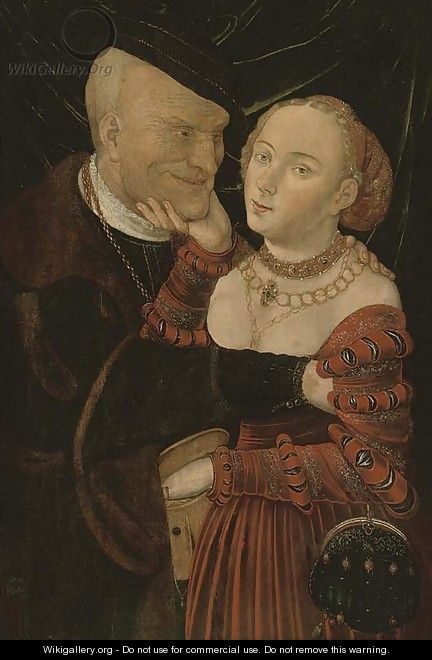 The ill-matched lovers - (after) Lucas The Elder Cranach