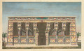 Denderah (Tentyris) -- Vue perspective de la facade de portique de Grand Temple, from Description de L'egypte by Leisnier - (after) Le Pere