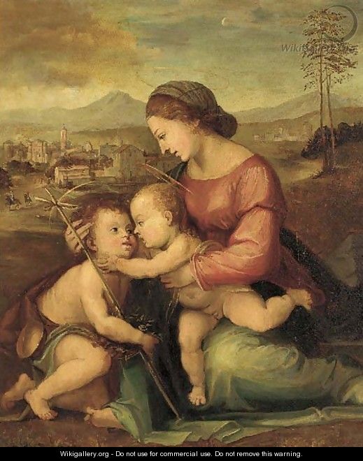 The Madonna and Child with the infant St. John the Baptist - (after) Fra Bartolommeo Della Porta
