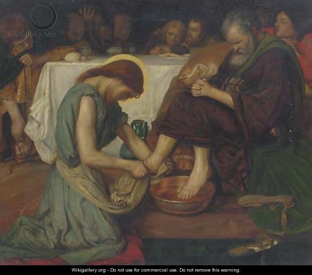 Jesus washing Peter
