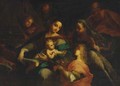 The Holy Family with Saint Elizabeth and an angel - (after) Domenico Piola