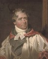 Portrait of Dr Charles Hague (1769-1821), bust-length, in a red and white gown over a grey coat - (after) George Henry Harlow