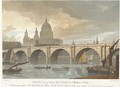 South West view of Saint Paul's Cathedral, and Blackfriars Bridge by W. Bennet - George Fennel Robson