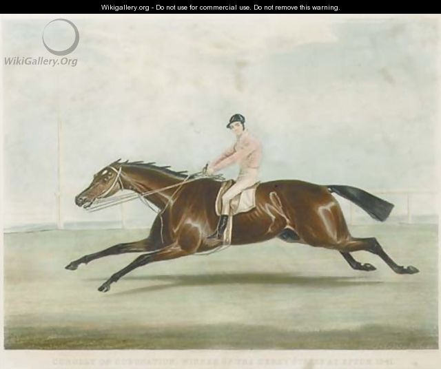 Conolly on Coronation, winner of the Derby Stakes on Epsom 1841 - (after) Francis Calcraft Turner