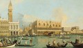 The Molo, the Doge's Palace, and the Piazzetta, Venice, from the Bacino - (Giovanni Antonio Canal) Canaletto