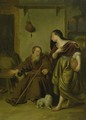 An officer and a courtisan in an interior - (after) Gerard Ter Borch