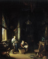 A mother and child in an interior - Gerrit Dou
