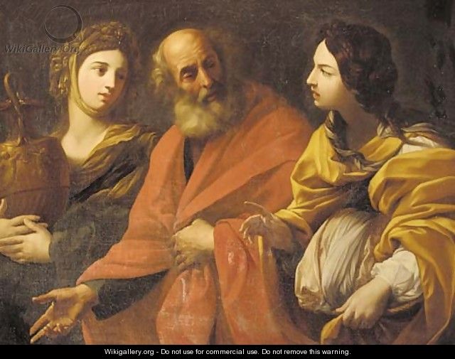 Lot and his daughters - (after) Guido Reni
