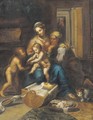 The Holy Family with the Infant Saint John the Baptist and Saint Elizabeth - Giulio Romano (Orbetto)