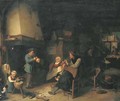 Peasants smoking and drinking in an inn - (after) Adriaen Jansz. Van Ostade