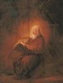 A hermit reading - (after) Adriaen Jansz. Van Ostade