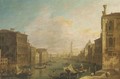 The Grand Canal, Venice, looking East from the Campo di S. Vio towards the Bacino - (Giovanni Antonio Canal) Canaletto