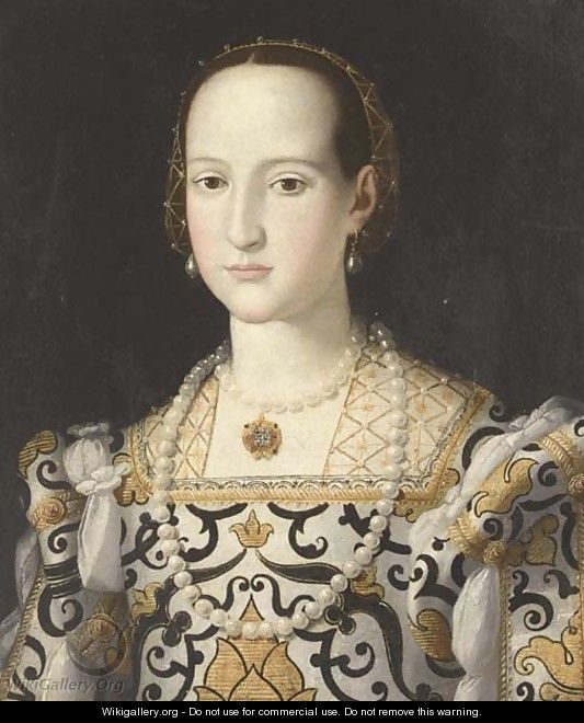 Portrait of Elenor of Toledo, bust-length - Agnolo Bronzino
