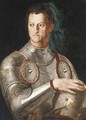 Portrait of Cosimo de' Medici, half-length wearing armour - Agnolo Bronzino
