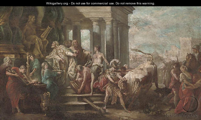 Thesius and the Minotaur - (after) Carle Van Loo