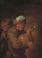 Peasants drinking and smoking in an interior 2 - David The Younger Teniers