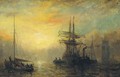 Towing out at dusk - Adolphus Knell
