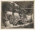 The Barn (Bartsch, Godefroy 23) - Adriaen Jansz. Van Ostade