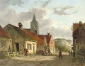 Daily activities in a sunlit Dutch town - Adrianus Eversen