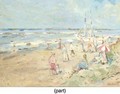 A sunny day at the beach - Adam van Noort