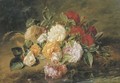 Roses by a stream - Adriana-Johanna Haanen