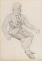 Study of a seated peasant - Abraham van, I Strij