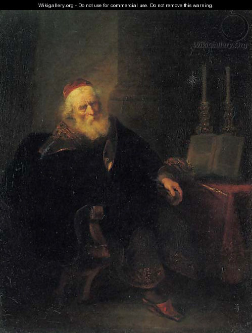 King David in contemplation - Abraham van Dyck