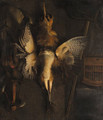 A hunting still life with a dead bittern and implements of the chase - Abraham van Dyck