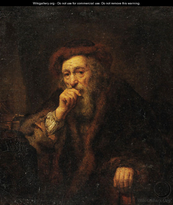 A bearded old man - Abraham van Dijck