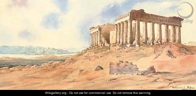 East front of the Parthenon, Athens, Greece - Admiral Sir Henry Byam Martin