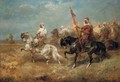 Arab warriors on horseback - Adolf Schreyer