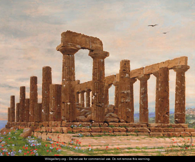 The Temple of Juno, Agrigento, Sicily - Heinrich Hansen