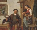 Admiring the puppies - Adolf Eberle