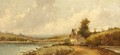 A cottage on the bend of a river - A.H. Vickers