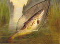 A trout in a net - A. Roland Knight