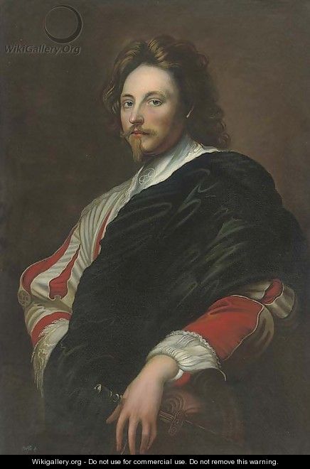 Portrait of Nicholas Lanier, half-length, with a black cloak and sword - Sir Anthony Van Dyck