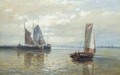 Sailing vessels in a calm - Abraham Hulk Snr