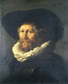 Portrait of a gentleman, in a black hat and jacket with a white ruff collar - Abraham de Vries